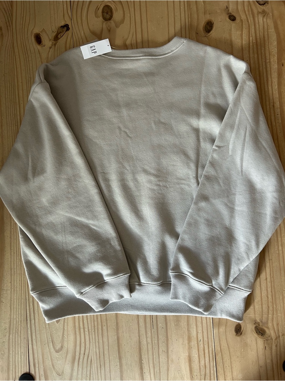 GAP Women's Light Gray Cream Sweatshirt with Pink Floral Embroidery - Picture 10 of 10